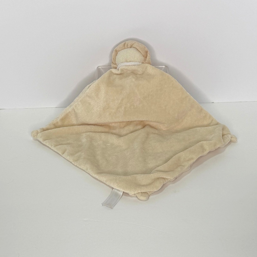 Angel Dear Baby Security Blanket Beige Tan Lion Sleeping Lovey Plush Stuffed - Picture 6 of 7